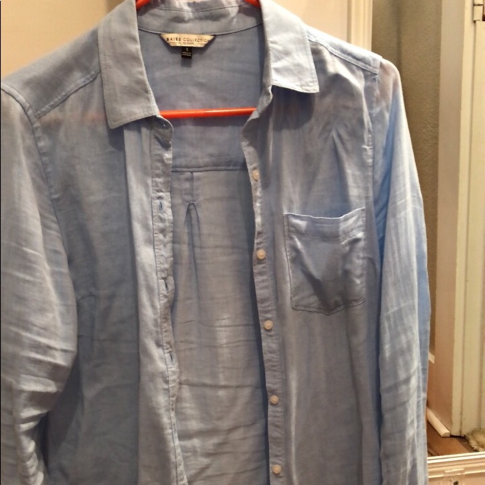 Very soft blue button-up
